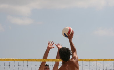 men play in volleyball competition - 4208320