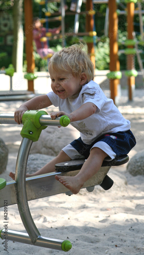 Sticker auf dem spielplatz