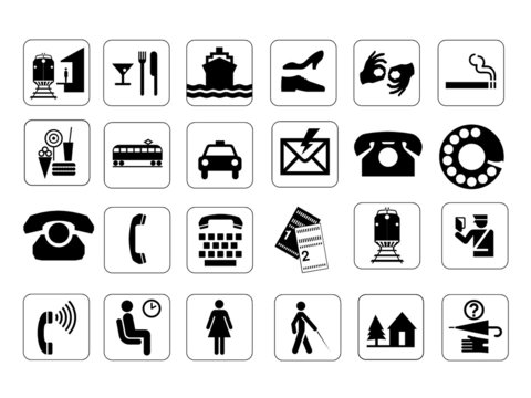 Information Signs & Icons collection #8. Isolated
