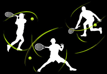  tennis players (vector)