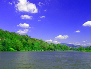 The Hron river, Slovakia