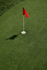 Red Flag on the Putting Green