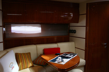 Interior of the yacht