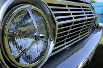 Old car front end details