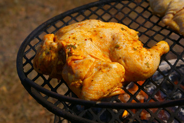 Grilling chicken