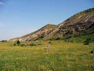 rocky landscape in Moldova