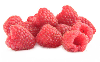 group of raspberries