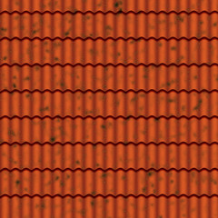 Dark red roof tiles