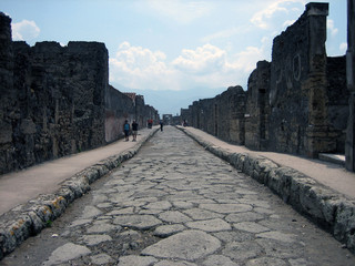 Ancient Roman Street in Pompeii