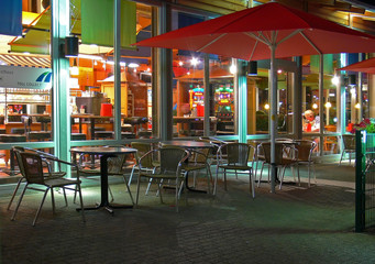  Night bar on petrol station.