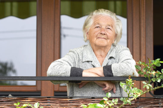 Old Woman On The Porch