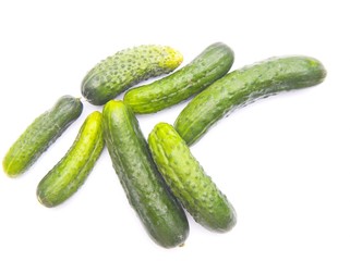 cucumbers - isolated over white