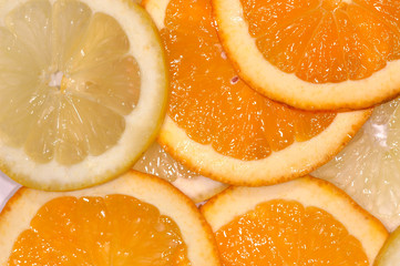Rodajas de limon y naranja