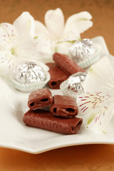 Fototapeta na wymiar Sweet chocolate rolls