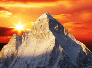 Poster Sonnenuntergang im Himalaya-Gebirge © Galyna Andrushko