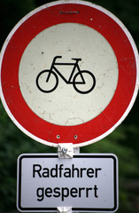 Keine Radfahrer