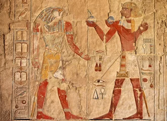 Fotobehang oude Egyptische fresco © gator