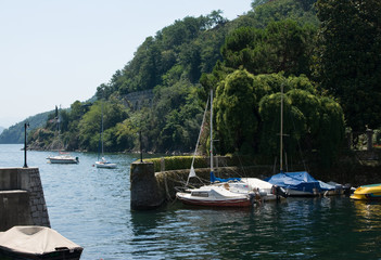 Fototapeta na wymiar Port on lake Como Italy