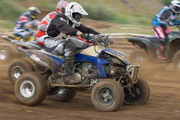 Quad race has just started