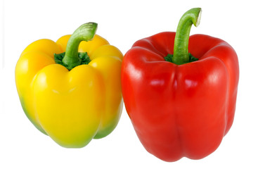 Poivron jaune et rouge
