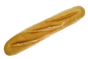 Baguette isolated on white background