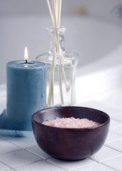 Candle, Bath Tub and Wellness