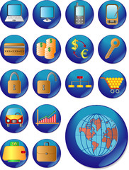 The web icon. vector image. 17 buttom.