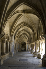 Fototapeta na wymiar Cloister gallery of Se Cathedral in Porto, Portugal