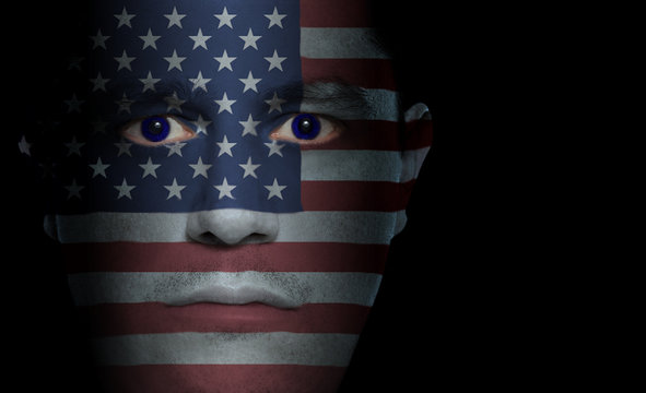 American Flag - Male Face
