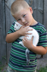 boy and his pet