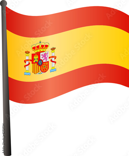 "Drapeau espagnol flottant" fichier vectoriel libre de ...