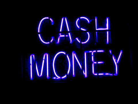 Neon Cash Money sign