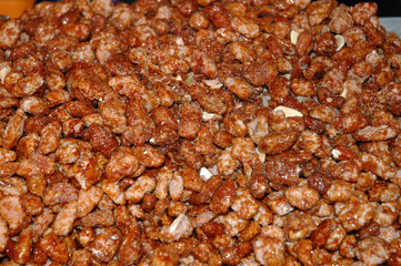Roasted candied almonds, Christmas market, Munich, Germany