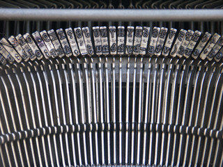 machine à écrire : barres de caractères