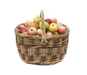 apples in woven basket