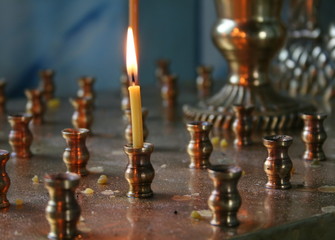 candle in church