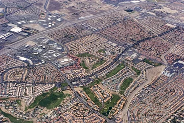 Türaufkleber Luftaufnahme von Las Vegas © MaxFX
