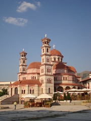 Fototapeta na wymiar Katedra prawosławna Korce, Albania i