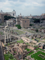 Fototapeta premium Scenic View Of Forum And Ruins
