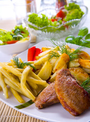 Rissole with potatoes