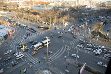 Traffic in downtown Beijing