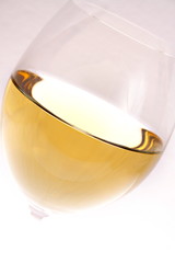 White wine isolated on white background