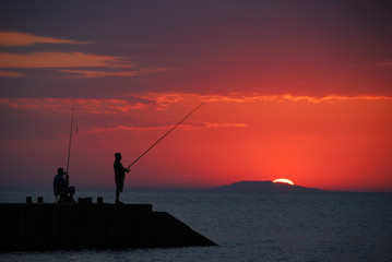 Sunrise fishing