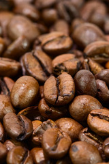 Coffee beans close up