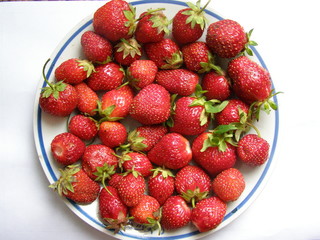 Strawberry on a dish