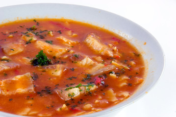 beef-bean  soup with tomato