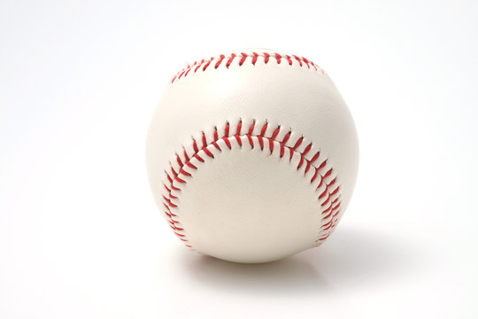Baseball on a white background