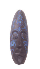 Wooden Mask From Bali on White Background