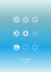 Fototapeta premium Snowflakes Icon Set 