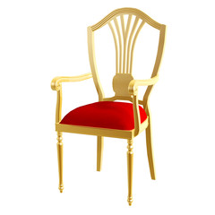 golden royal chair